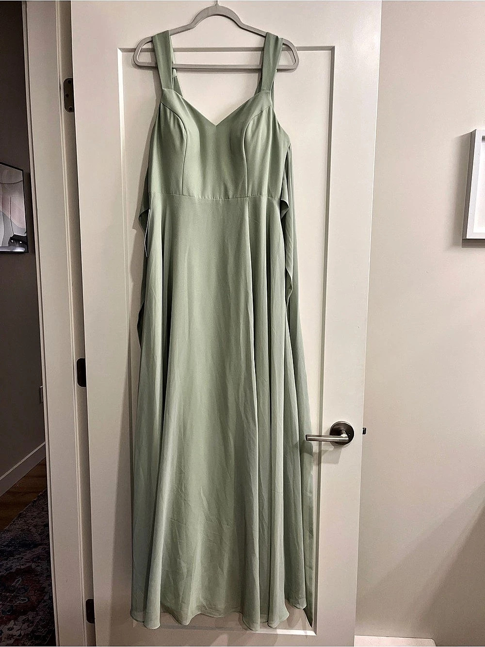 Azazie Julie dress dusty sage size 12 NWT